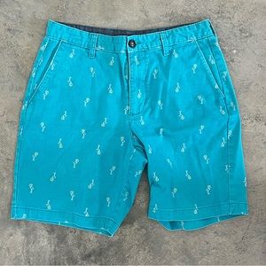 Teal Khaki Shorts